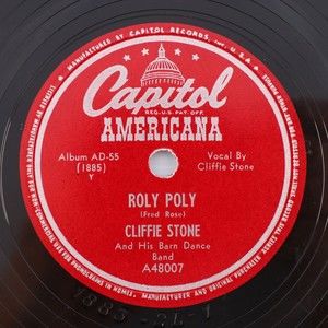 Cliffie Stone, Wesley Tuttle,  Roly Poly/ Old Shep 1947 10" 78 rpm Record A48007